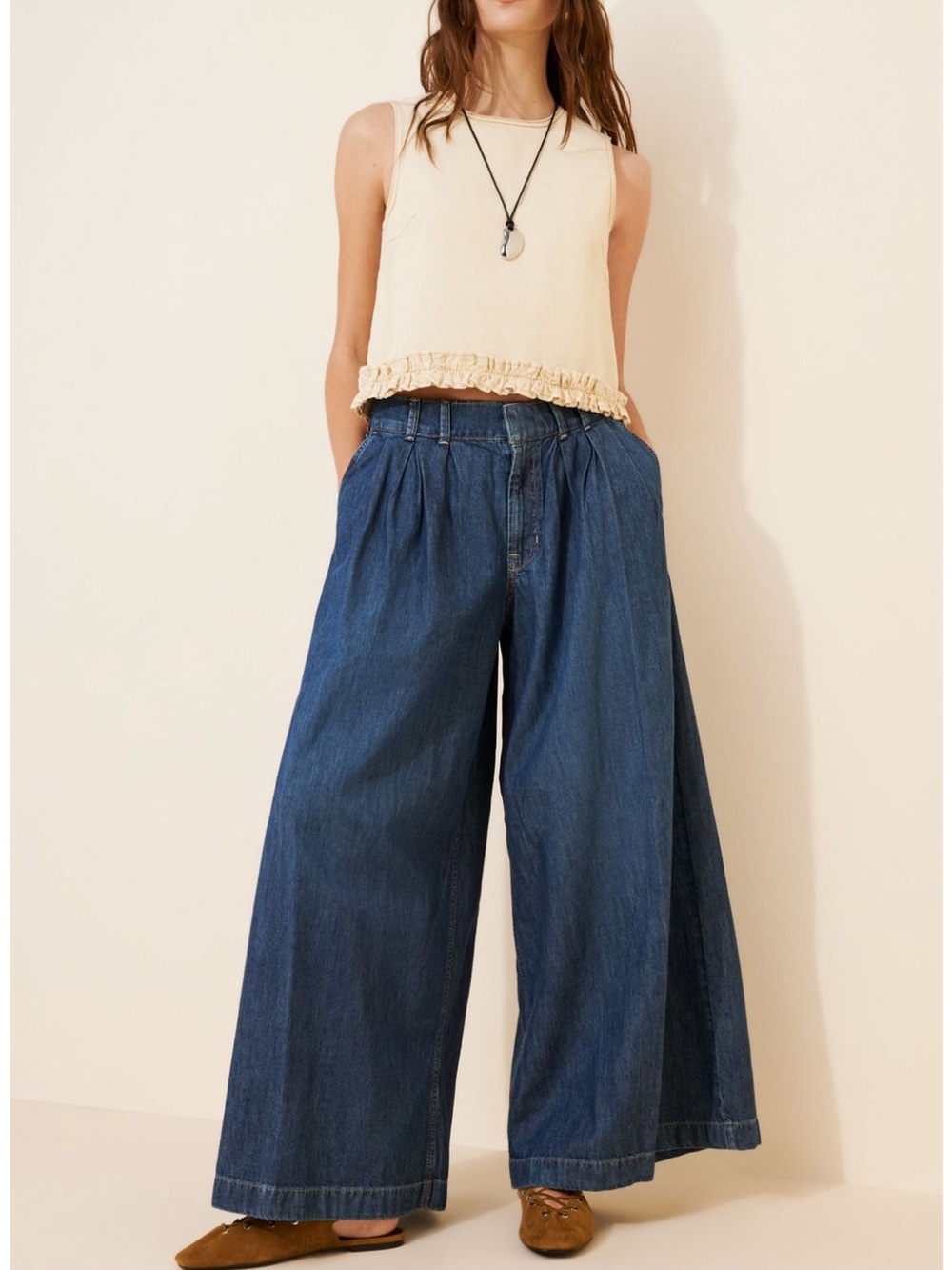 EUC Free People Scout Wide Leg Jeans